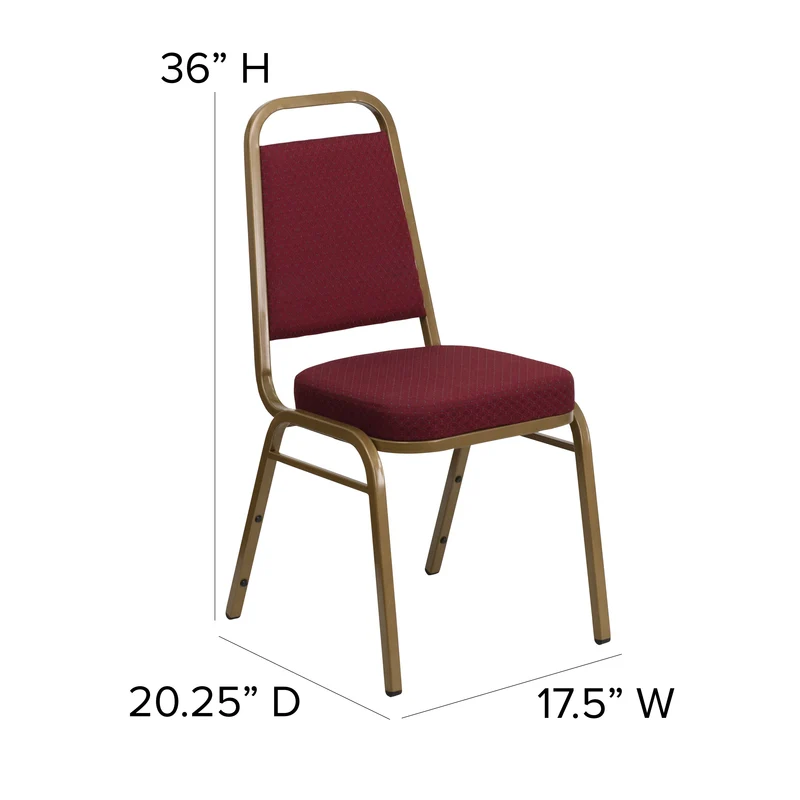 Trapezoidal Back Stacking Banquet Dining Chair - 2.5" Thick Seat