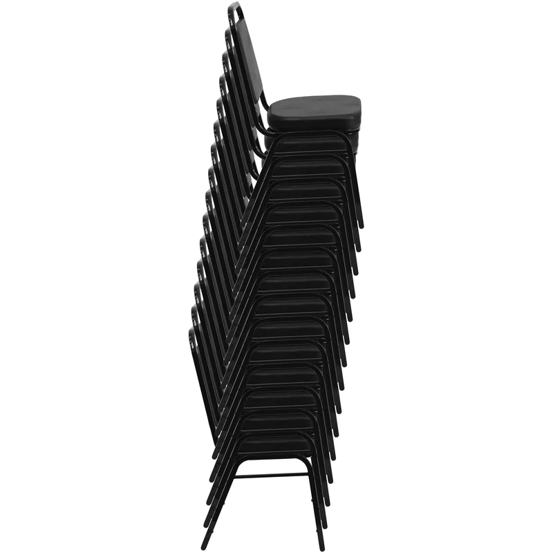 Trapezoidal Back Stacking Banquet Dining Chair - 2.5" Thick Seat