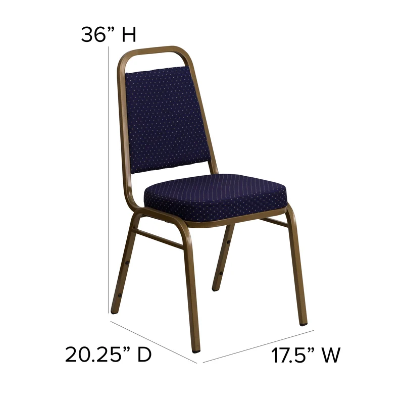 Trapezoidal Back Stacking Banquet Dining Chair - 2.5" Thick Seat