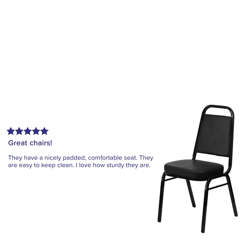 Trapezoidal Back Stacking Banquet Dining Chair - 2.5" Thick Seat