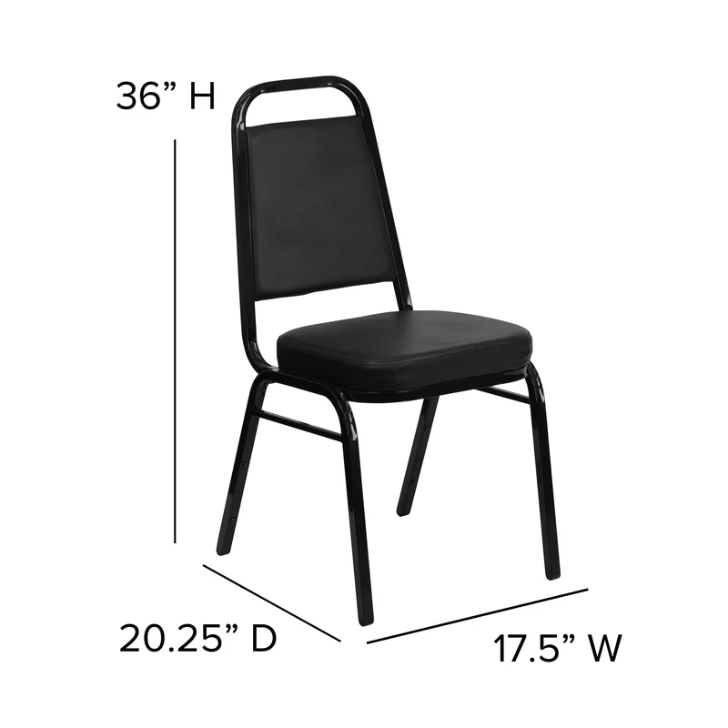 Trapezoidal Back Stacking Banquet Dining Chair - 2.5" Thick Seat