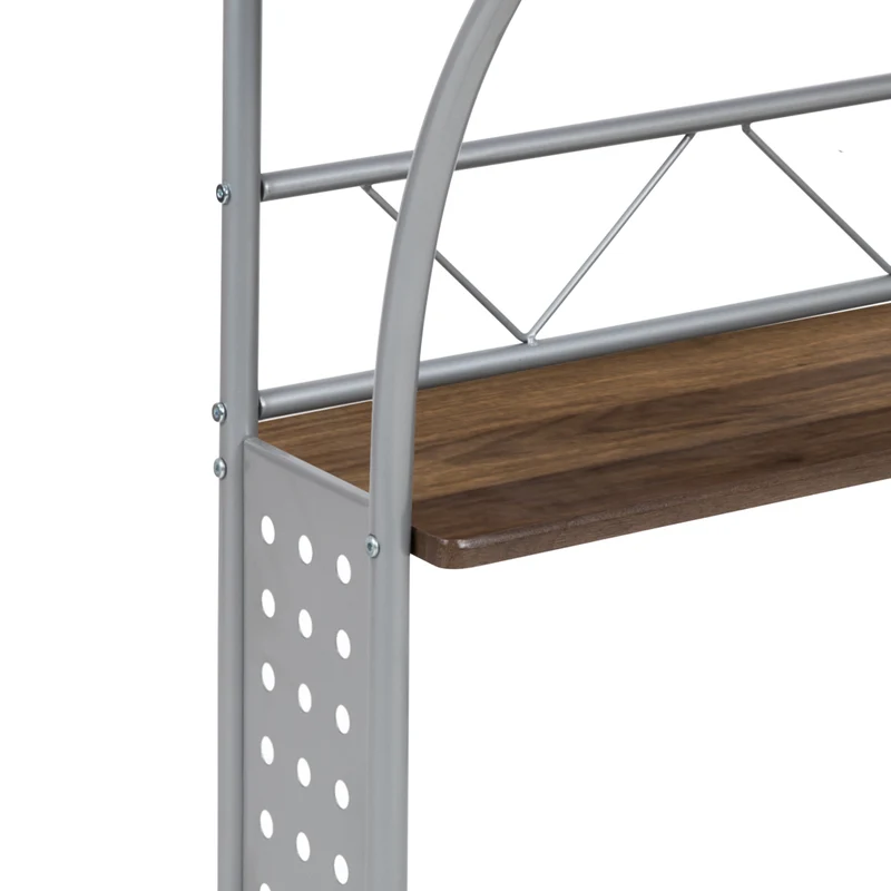 Computer Desk with Top and Lower Storage Shelves