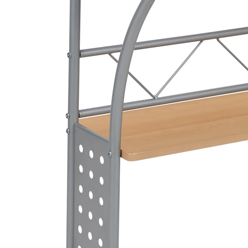 Computer Desk with Top and Lower Storage Shelves