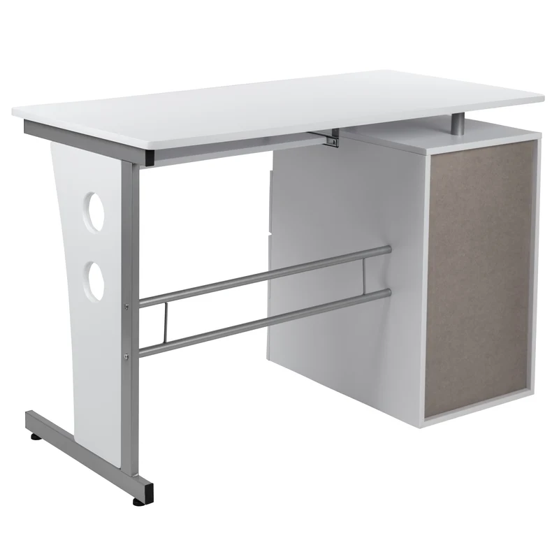 Desk with Three Drawer Single Pedestal and Pull-Out Keyboard Tray
