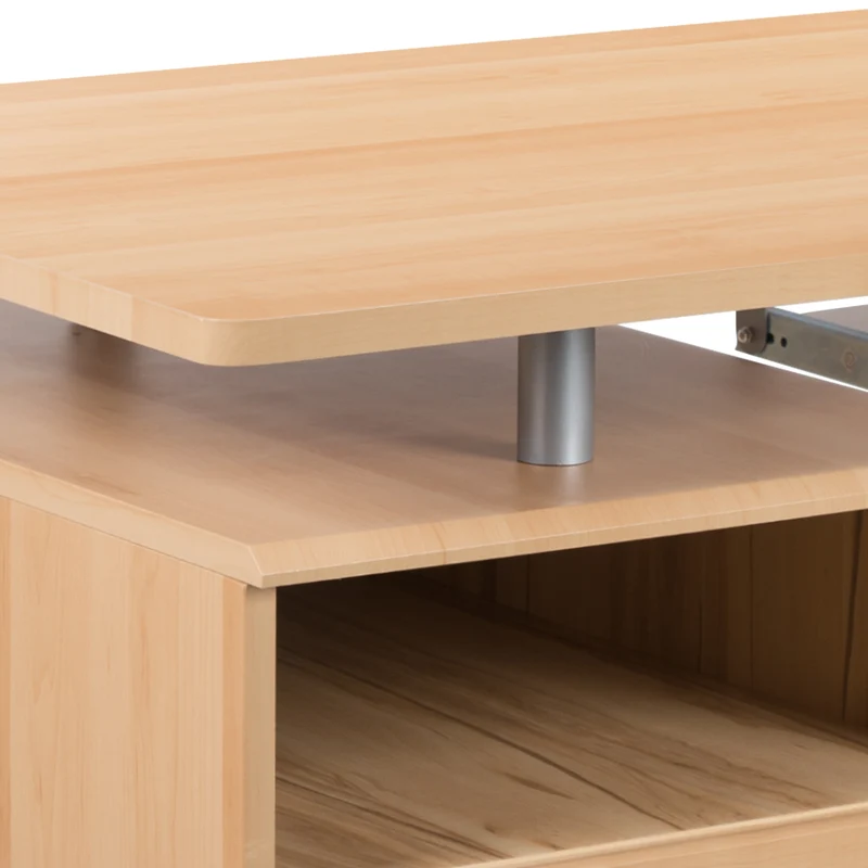 Desk with Three Drawer Single Pedestal and Pull-Out Keyboard Tray