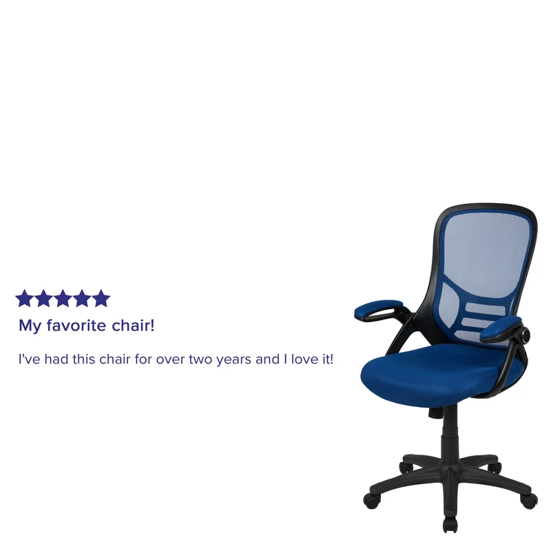 High Back Mesh Ergonomic Office Chair with Flip-up Arms