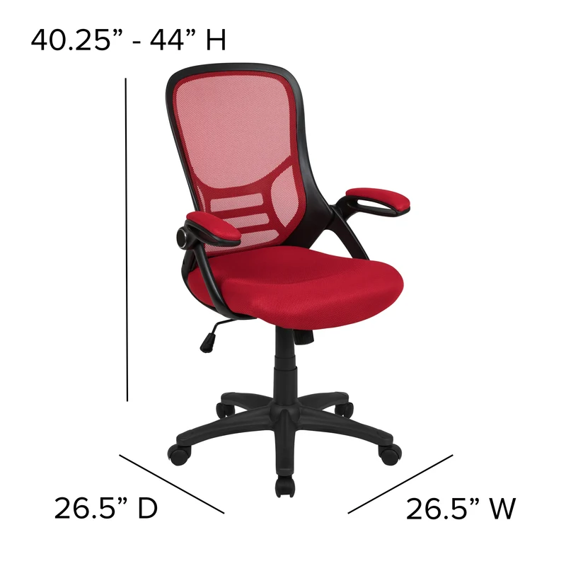 High Back Mesh Ergonomic Office Chair with Flip-up Arms