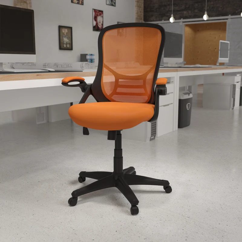 High Back Mesh Ergonomic Office Chair with Flip-up Arms