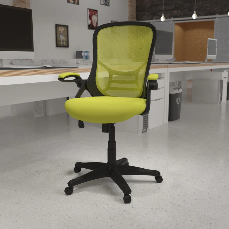 High Back Mesh Ergonomic Office Chair with Flip-up Arms