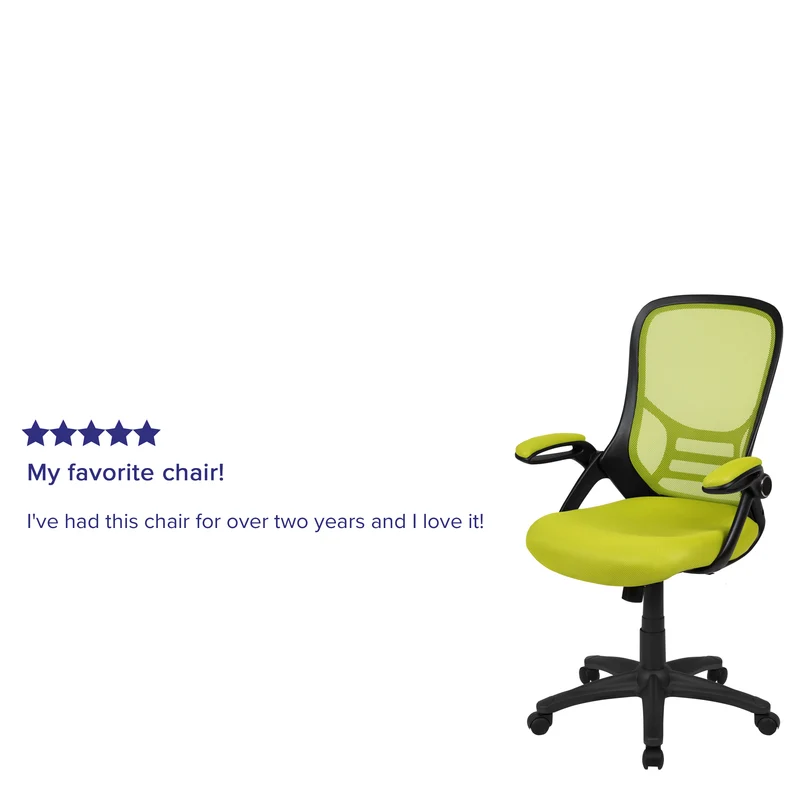 High Back Mesh Ergonomic Office Chair with Flip-up Arms