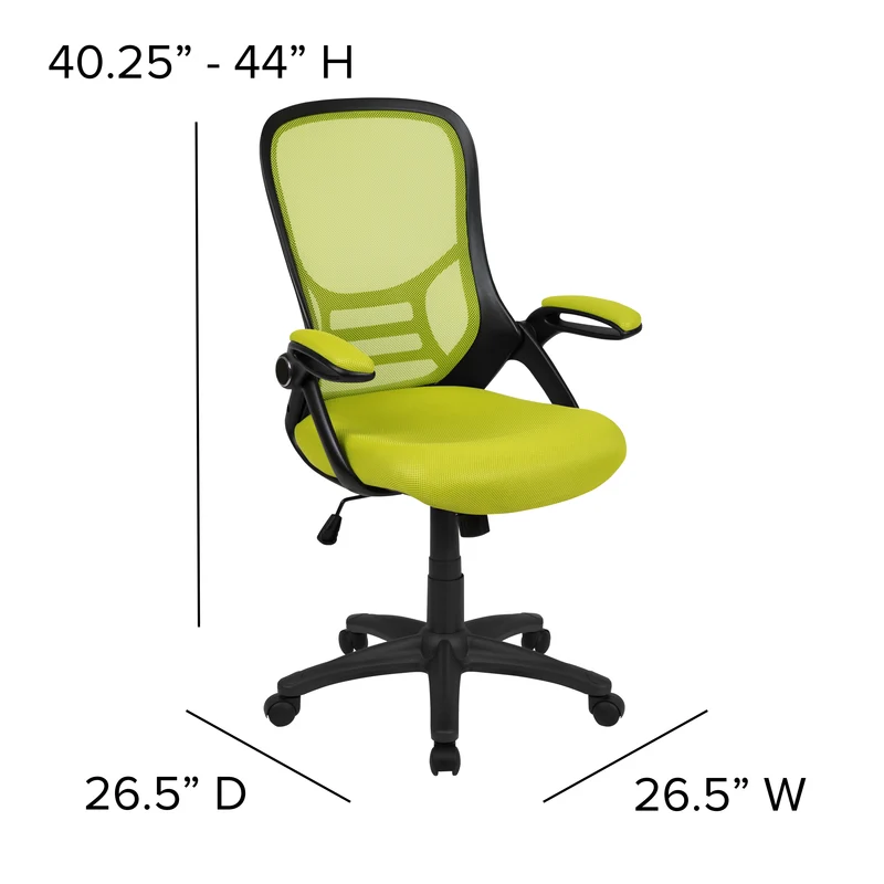 High Back Mesh Ergonomic Office Chair with Flip-up Arms