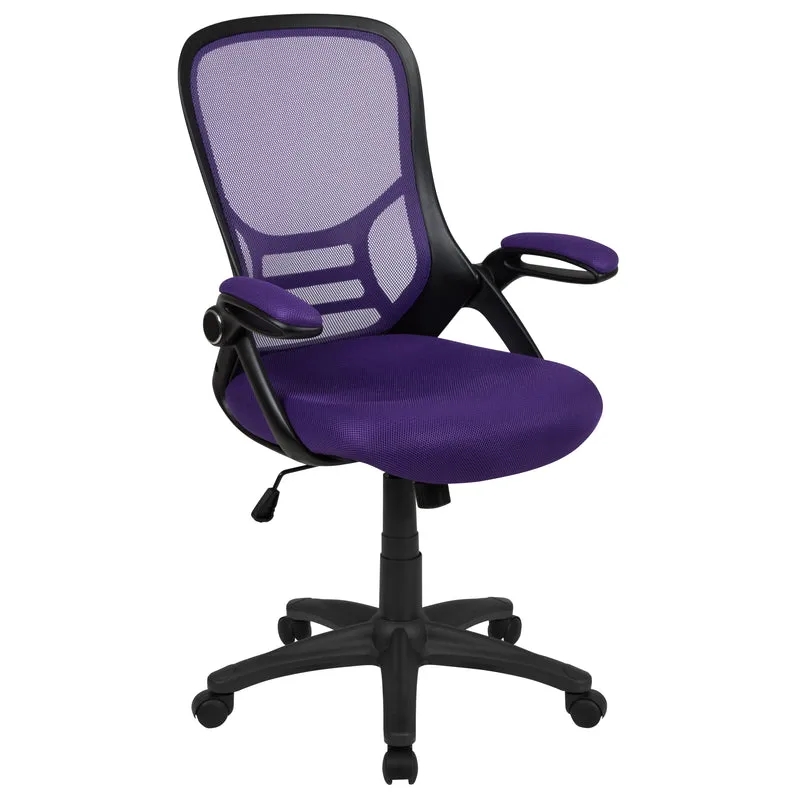 High Back Mesh Ergonomic Office Chair with Flip-up Arms