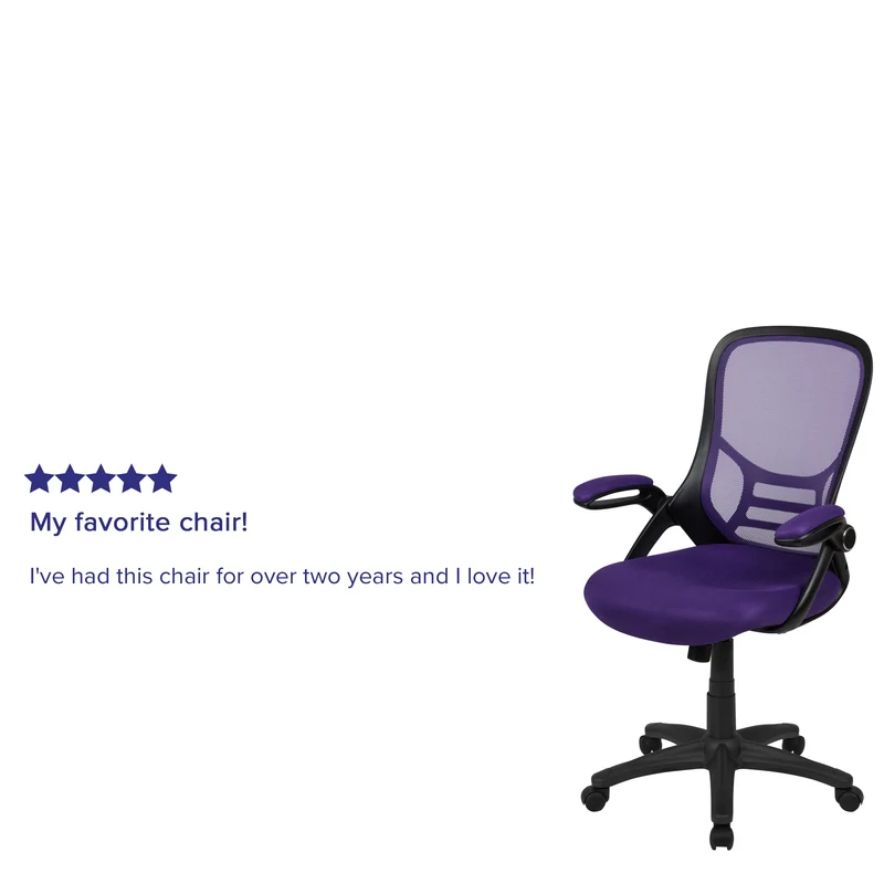 High Back Mesh Ergonomic Office Chair with Flip-up Arms