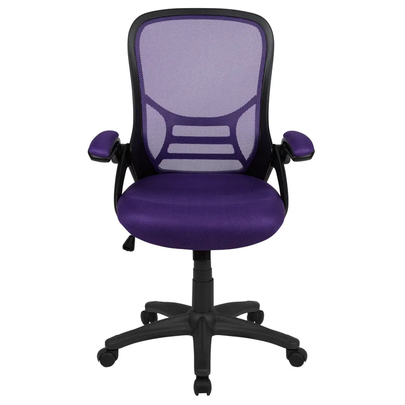 High Back Mesh Ergonomic Office Chair with Flip-up Arms