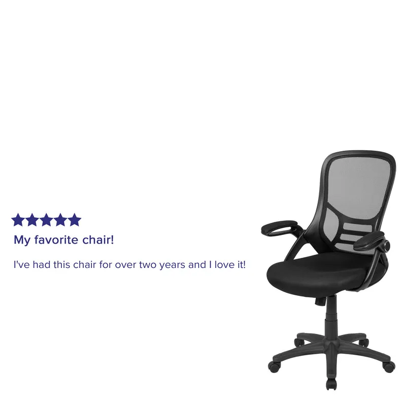 High Back Mesh Ergonomic Office Chair with Flip-up Arms