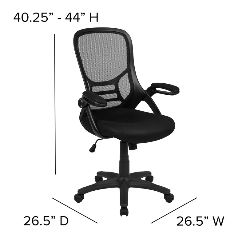 High Back Mesh Ergonomic Office Chair with Flip-up Arms