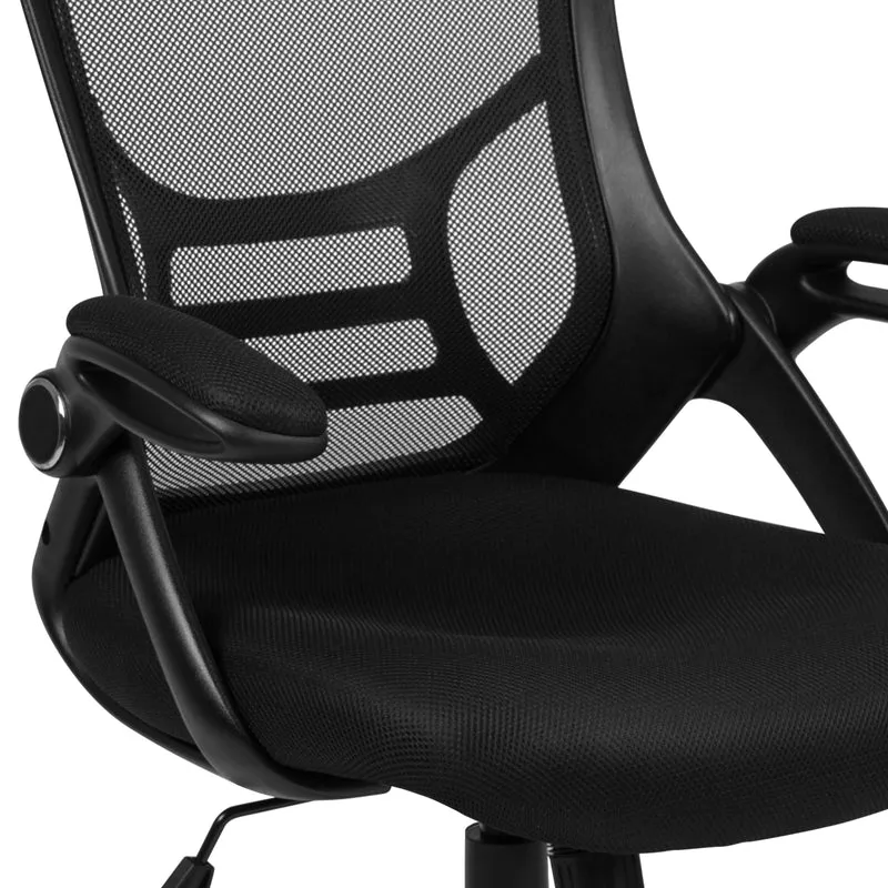 High Back Mesh Ergonomic Office Chair with Flip-up Arms