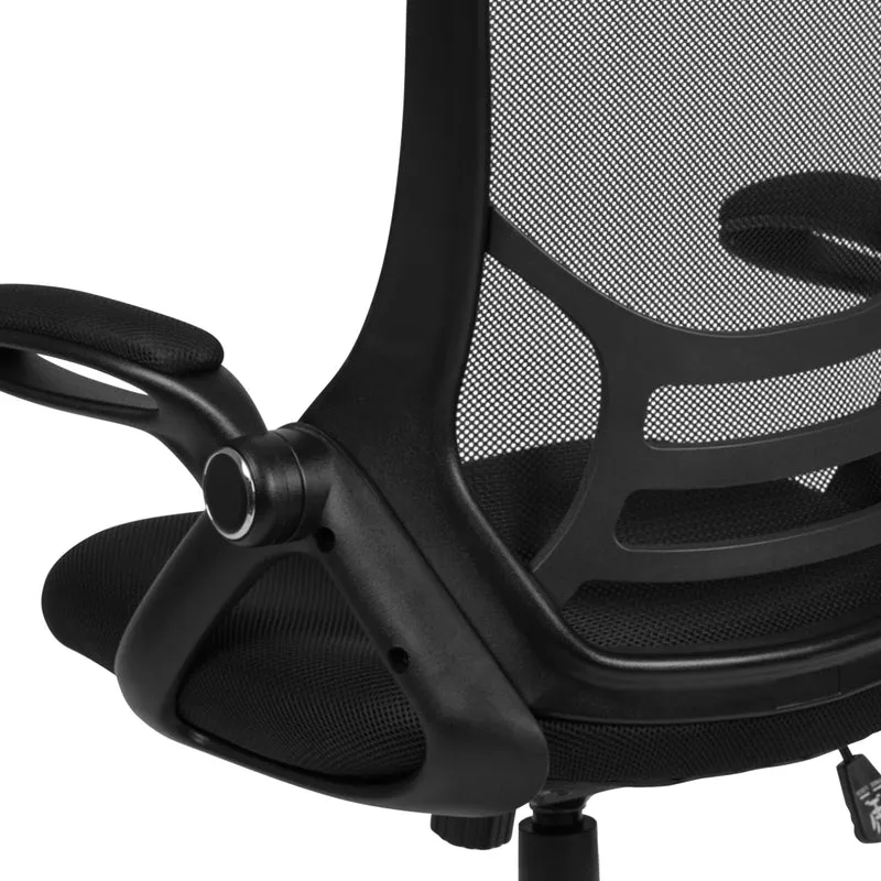 High Back Mesh Ergonomic Office Chair with Flip-up Arms
