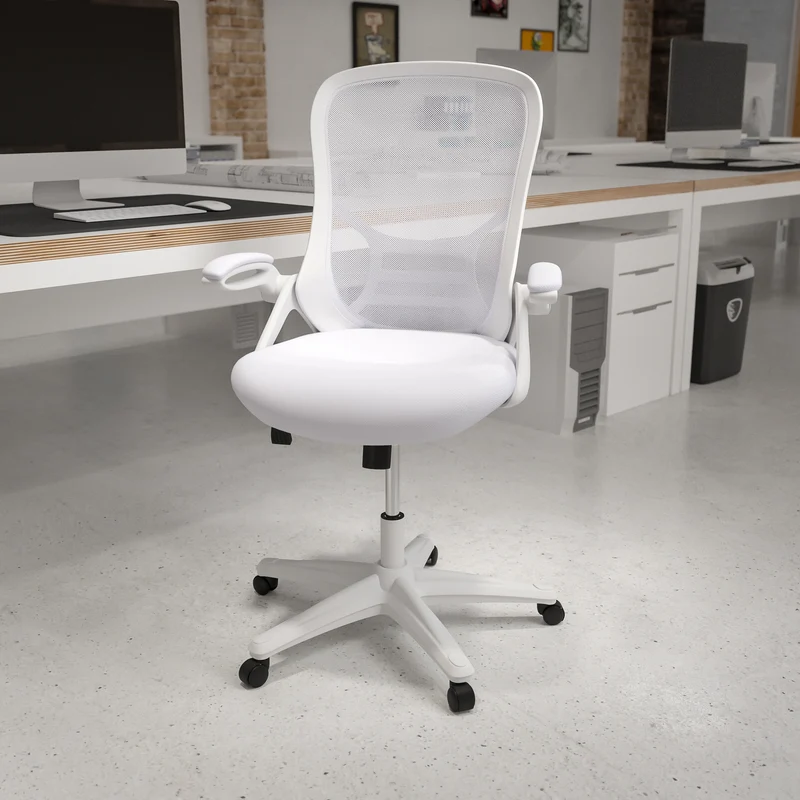 High Back Mesh Ergonomic Office Chair with Flip-up Arms