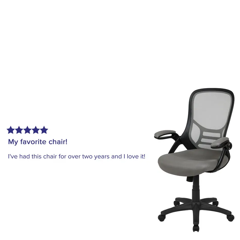 High Back Mesh Ergonomic Office Chair with Flip-up Arms