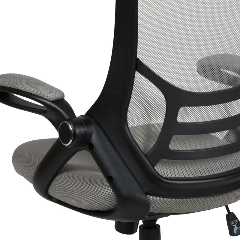 High Back Mesh Ergonomic Office Chair with Flip-up Arms