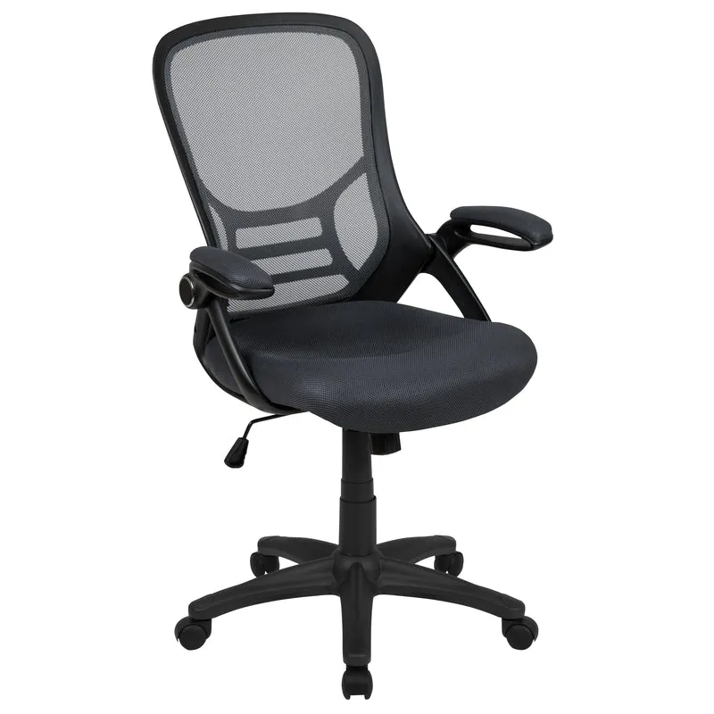 High Back Mesh Ergonomic Office Chair with Flip-up Arms