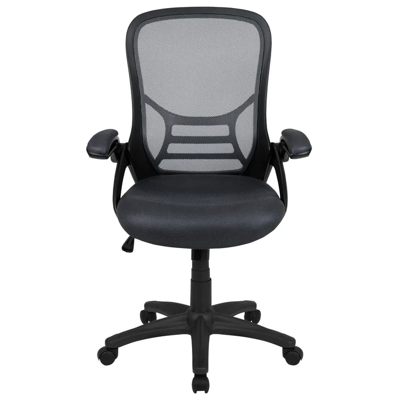 High Back Mesh Ergonomic Office Chair with Flip-up Arms