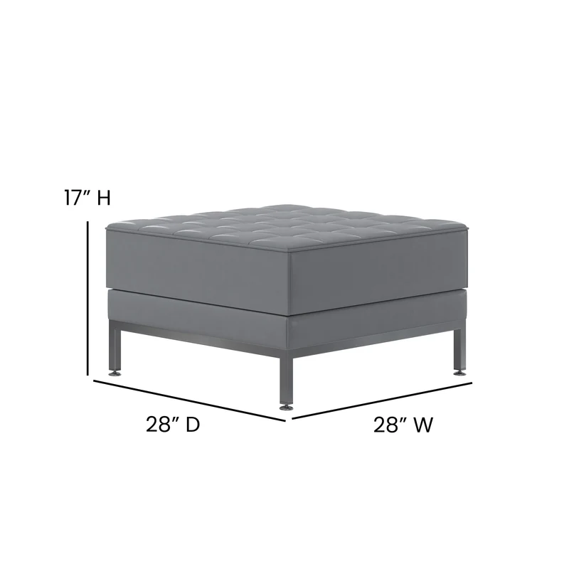 LeatherSoftSoft Quilted Tufted Living Room/Reception Ottoman
