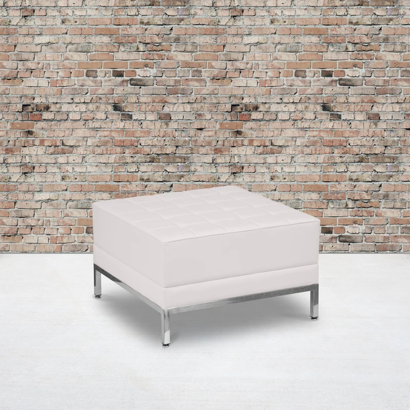 LeatherSoftSoft Quilted Tufted Living Room/Reception Ottoman