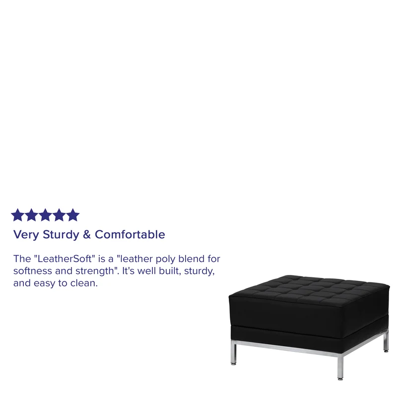 LeatherSoftSoft Quilted Tufted Living Room/Reception Ottoman