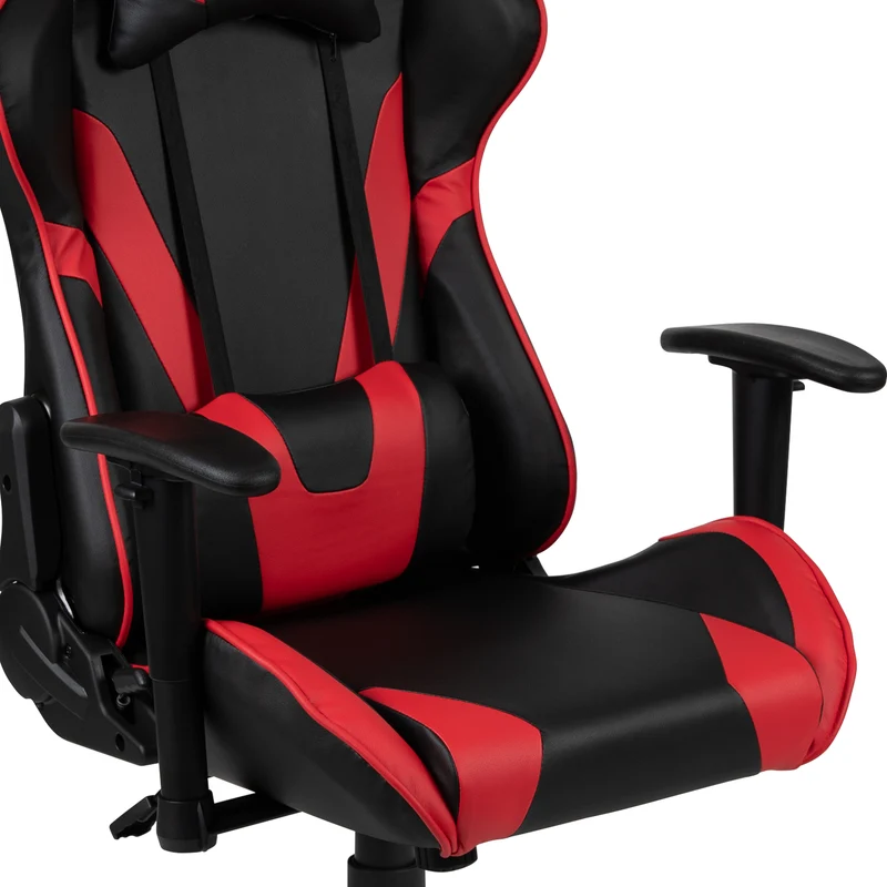 BlackArc Gaming Desk & Chair Set - Cup Holder, Headphone Hook, and Monitor Stand