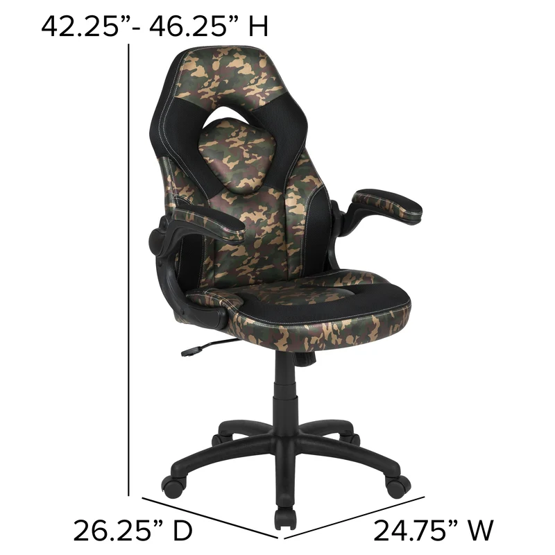 BlackArc Gaming Desk and Racing Chair Set with Headphone Hook, and Monitor Stand