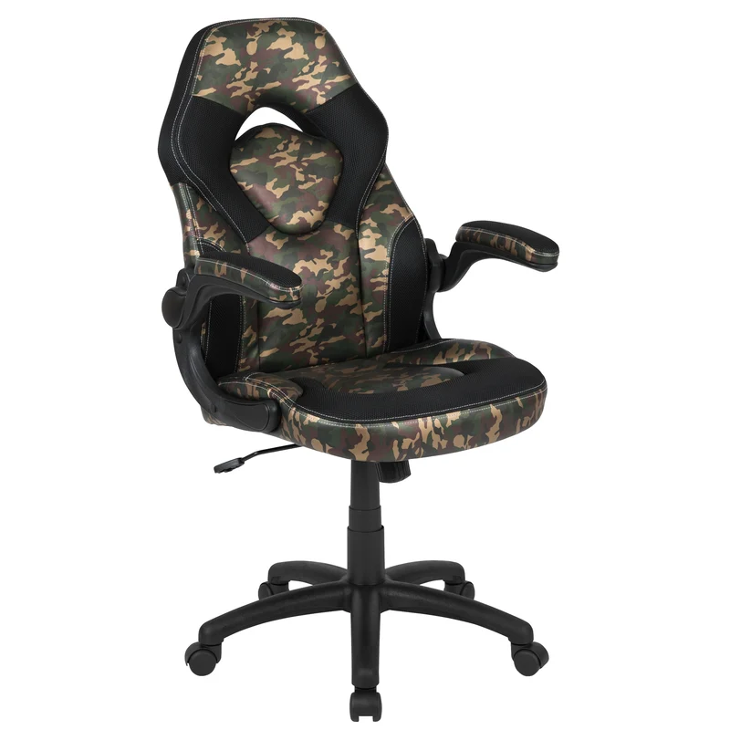 BlackArc Gaming Desk and Racing Chair Set with Headphone Hook, and Monitor Stand