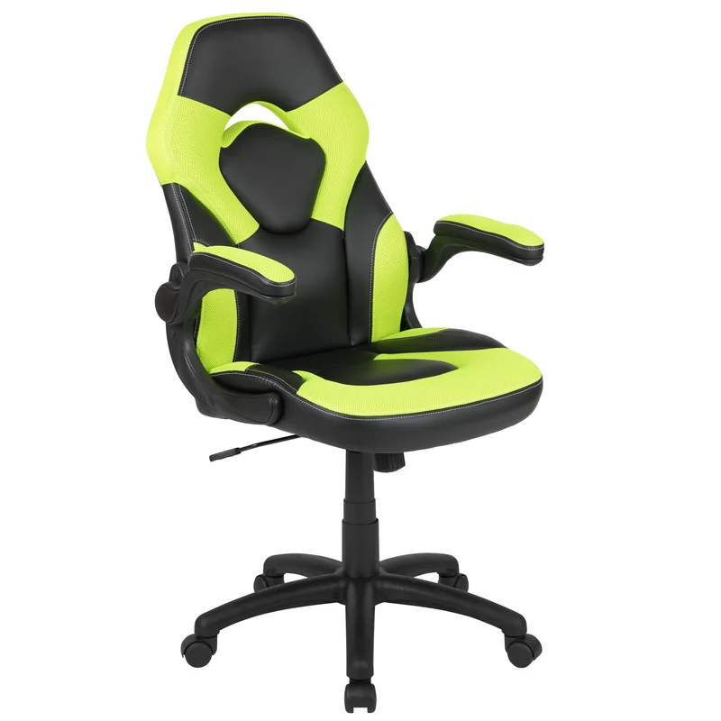 BlackArc Gaming Desk and Racing Chair Set with Headphone Hook, and Monitor Stand