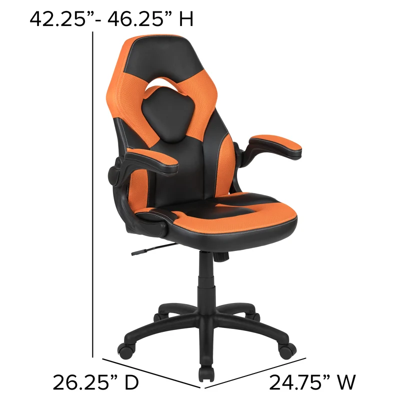 BlackArc Gaming Desk and Racing Chair Set with Headphone Hook, and Monitor Stand