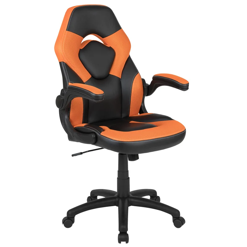 BlackArc Gaming Desk and Racing Chair Set with Headphone Hook, and Monitor Stand