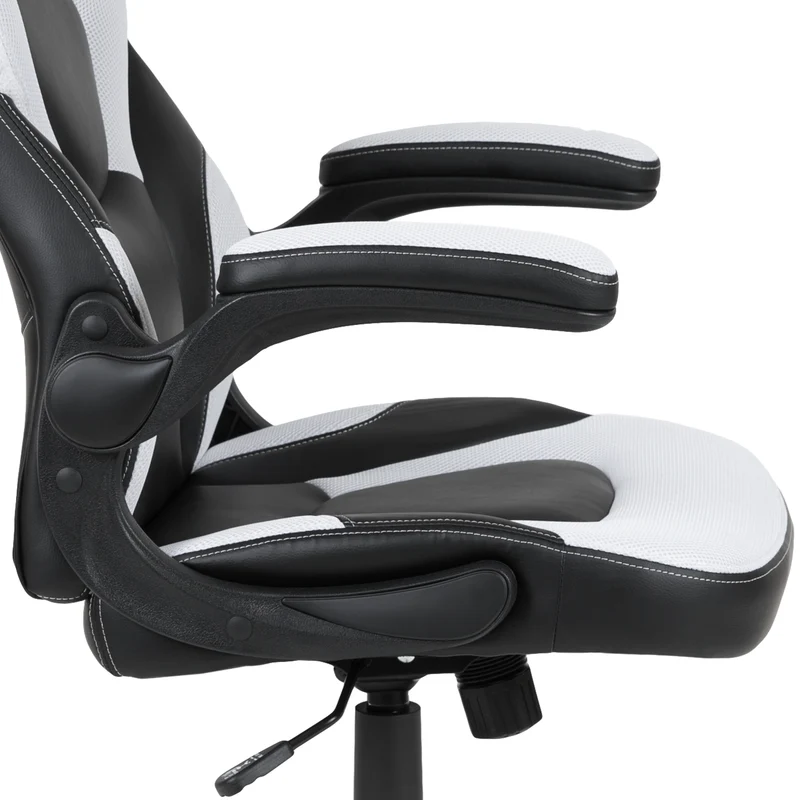 BlackArc Gaming Desk and Racing Chair Set with Headphone Hook, and Monitor Stand