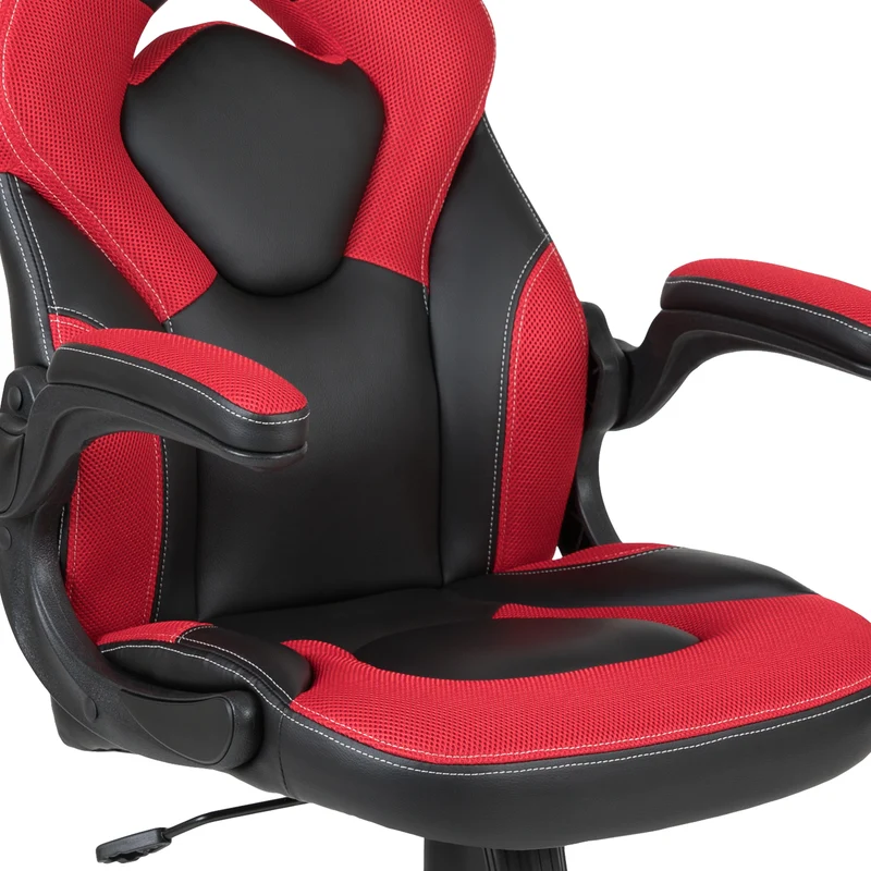 BlackArc Gaming Desk and Racing Chair Set with Headphone Hook, and Monitor Stand