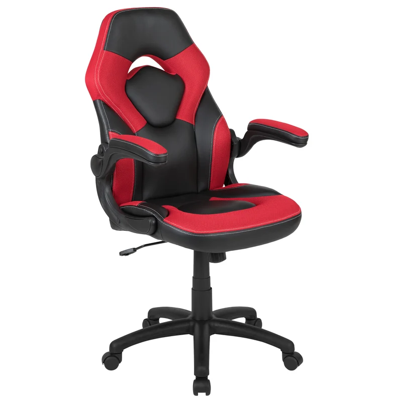 BlackArc Gaming Desk and Racing Chair Set with Headphone Hook, and Monitor Stand