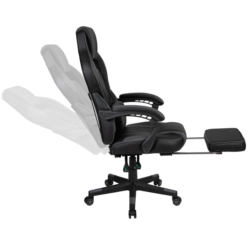 BlackArc Gaming Bundle-Cup/Headphone Desk & Reclining Footrest Chair
