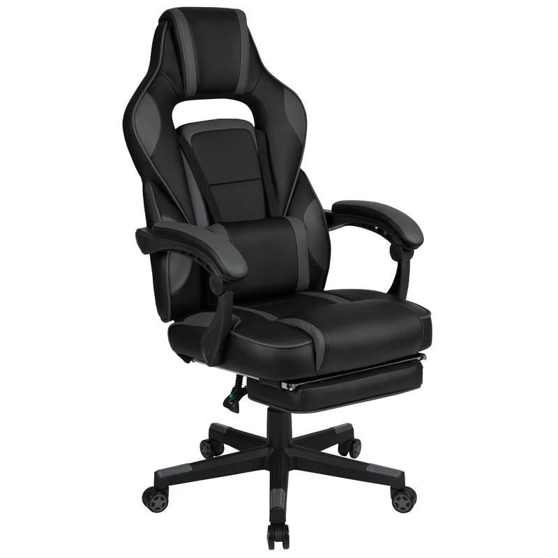 BlackArc Gaming Bundle-Cup/Headphone Desk & Reclining Footrest Chair