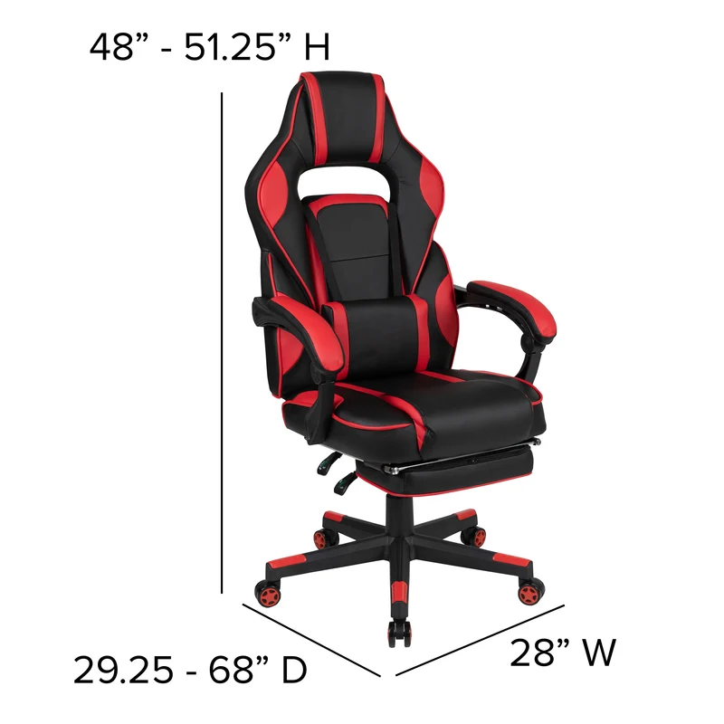 BlackArc Gaming Bundle-Cup/Headphone Desk & Reclining Footrest Chair