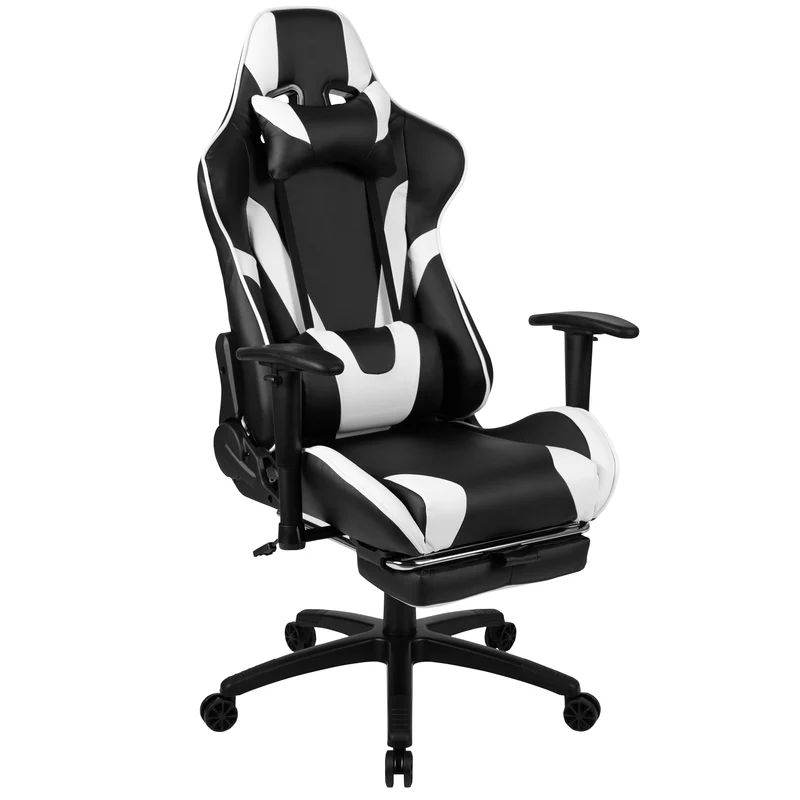 BlackArc Gaming Desk & Chair Set - Cup Holder, Headphone Hook, and Monitor Stand