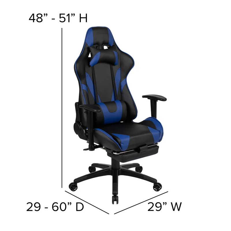 BlackArc Gaming Desk & Chair Set - Cup Holder, Headphone Hook, and Monitor Stand
