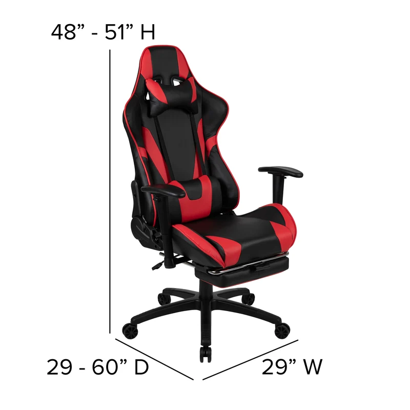 BlackArc Gaming Desk & Chair Set - Cup Holder, Headphone Hook, and Monitor Stand