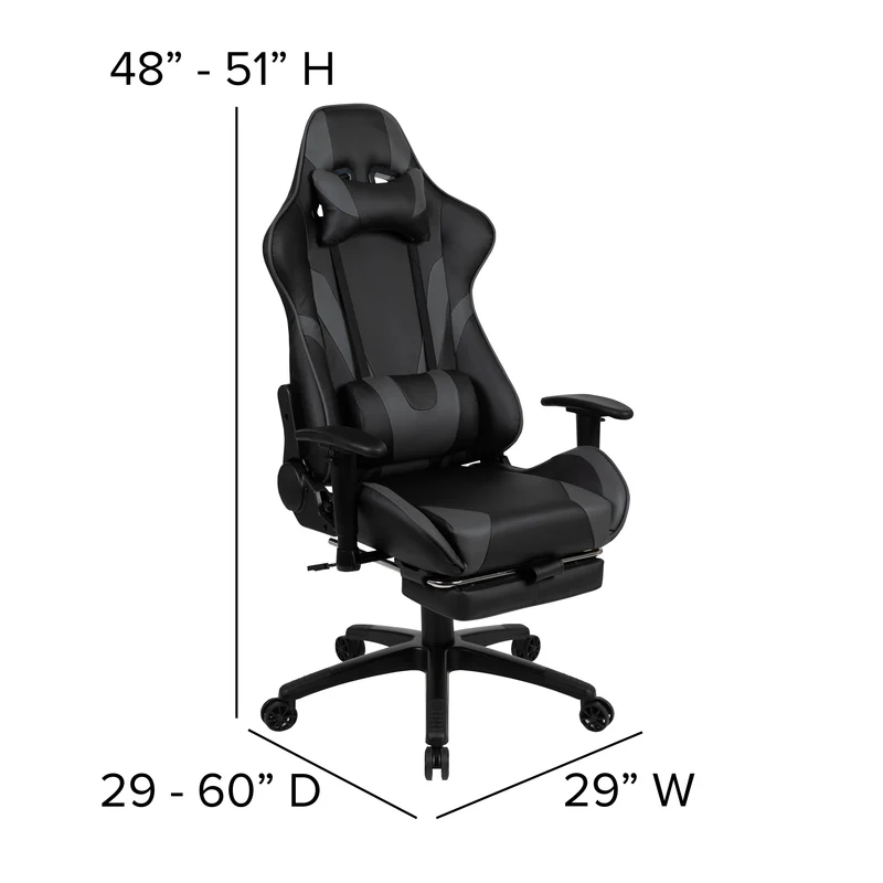 BlackArc Gaming Desk & Chair Set - Cup Holder, Headphone Hook, and Monitor Stand