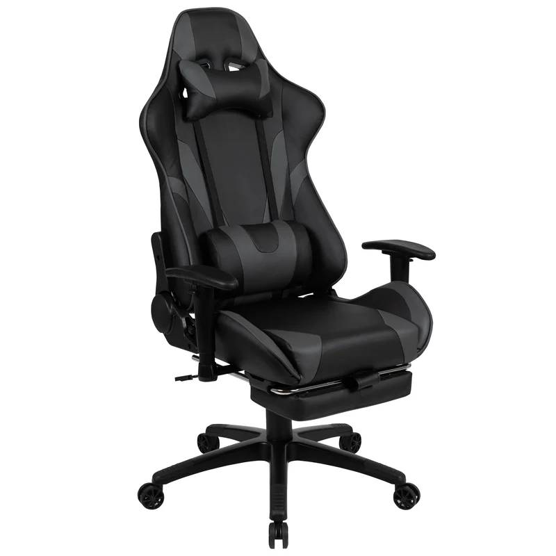 BlackArc Gaming Desk & Chair Set - Cup Holder, Headphone Hook, and Monitor Stand