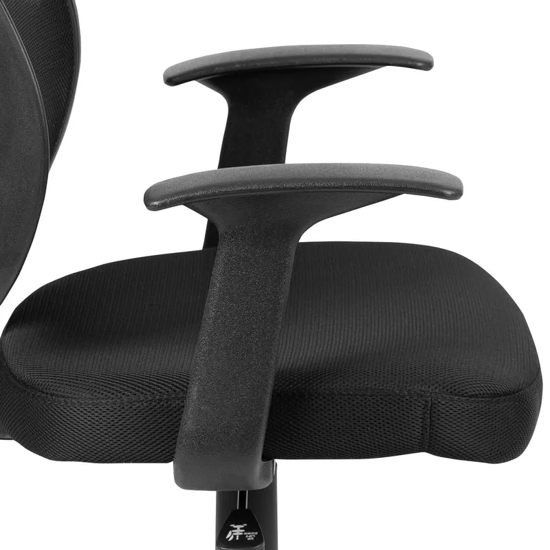 Mid-Back Mesh Swivel Ergonomic Task Office Chair - Arms, BIFMA Certified