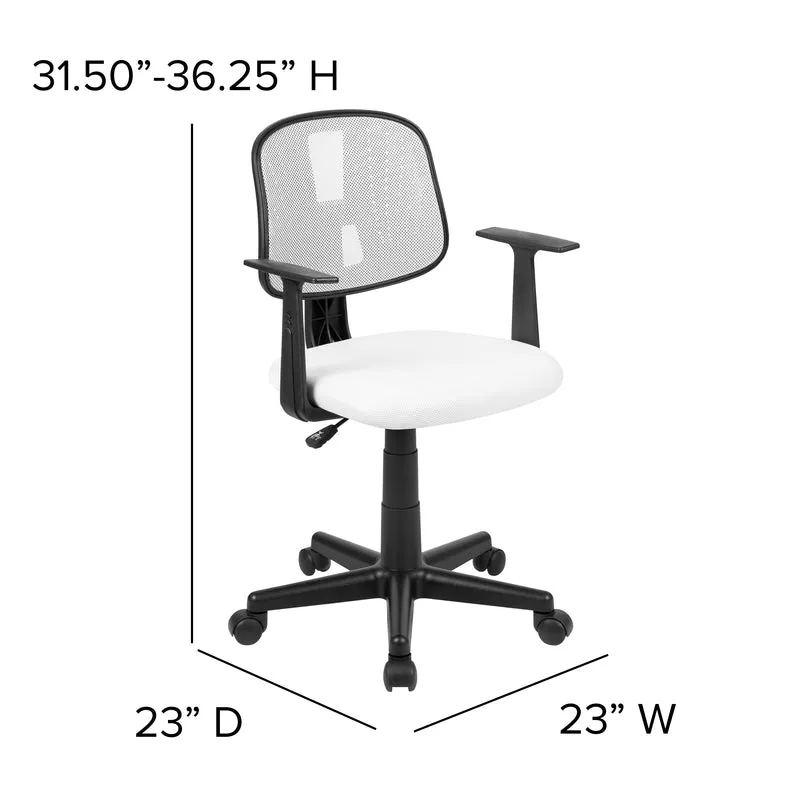 Pivot Back Mesh Swivel Task Office Chair with Arms, BIFMA Certified