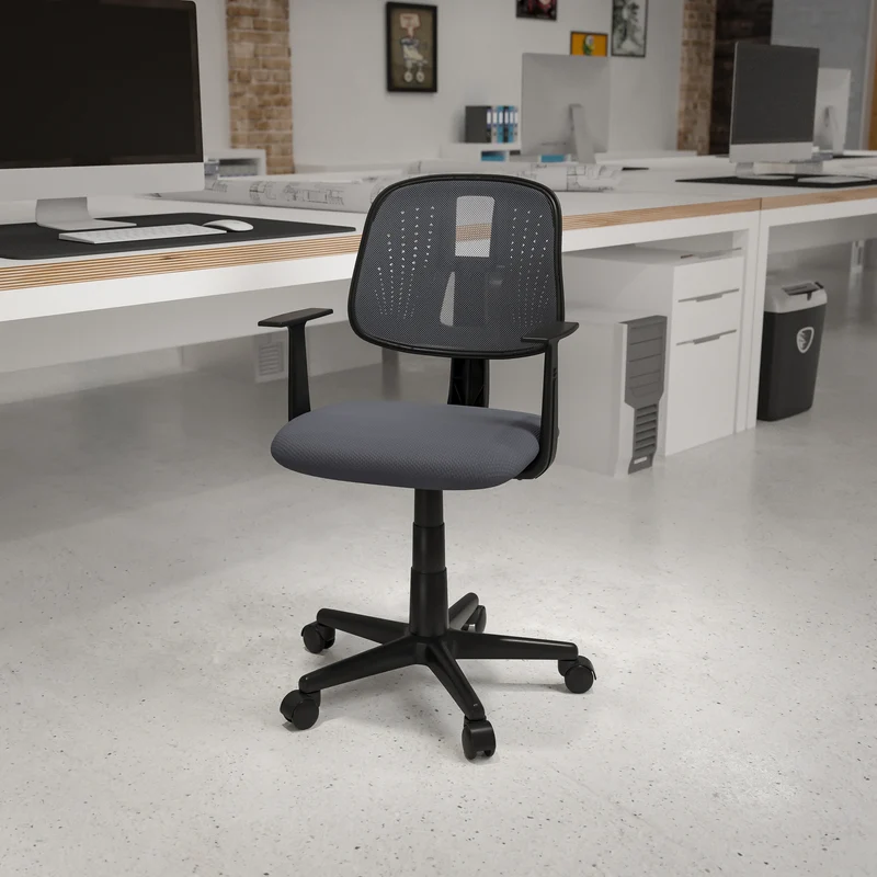 Pivot Back Mesh Swivel Task Office Chair with Arms, BIFMA Certified